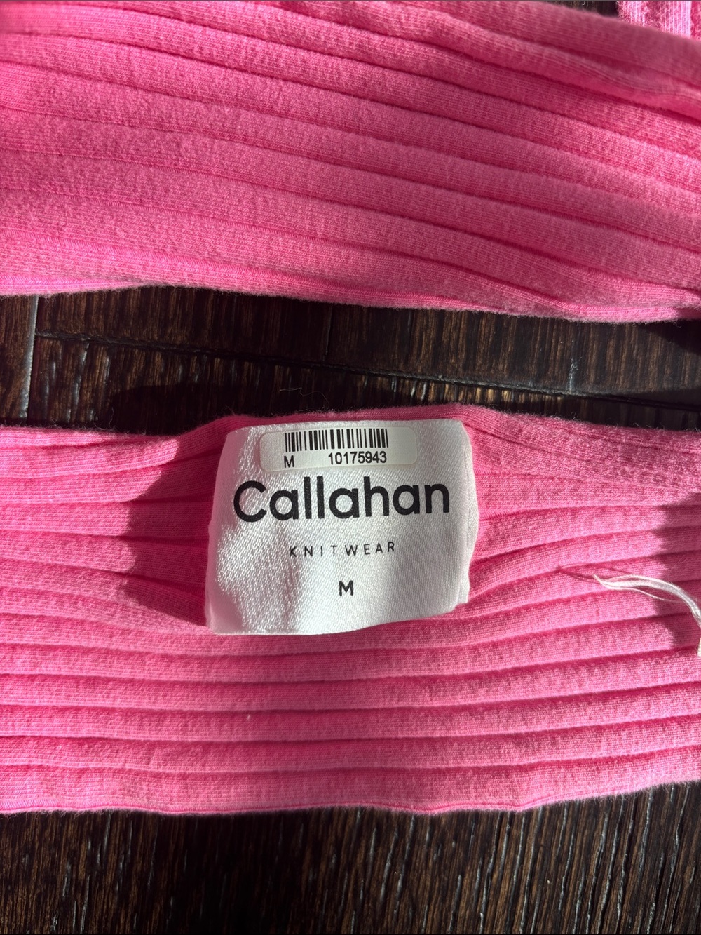 Callahan Pink Ribbed Halter Crop Top - Picture 2 of 5